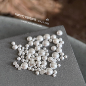 白色平底珍珠美甲饰品不掉皮丝绸搭配指甲diy贴片XIAO NAIL
