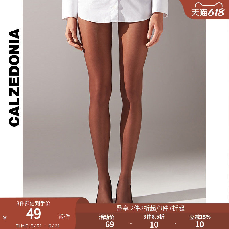 CALZEDONIA卡泽意袜40D春夏女士黑透肤连裤袜薄款丝袜LIC036