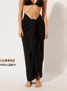 CALZEDONIA卡泽意袜26春季新女海边度假半身罩裙泳衣裹裙0BDG114