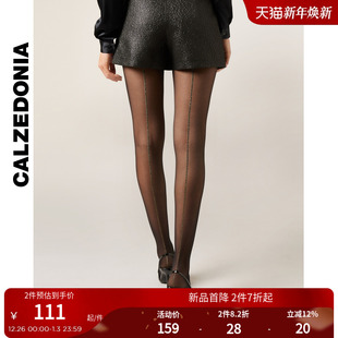 CALZEDONIA卡泽意袜25冬新女派对跨年30D闪粉后缝线丝袜MODC2172