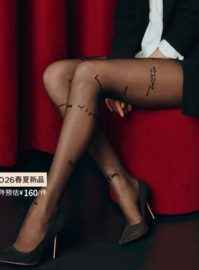 CALZEDONIA卡泽意袜26春夏新女30D时尚植绒字母连裤丝袜MODC2213