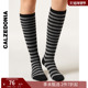 CALZEDONIA卡泽意袜女士复古时尚 条纹撞色及膝袜JK小腿袜DL0400