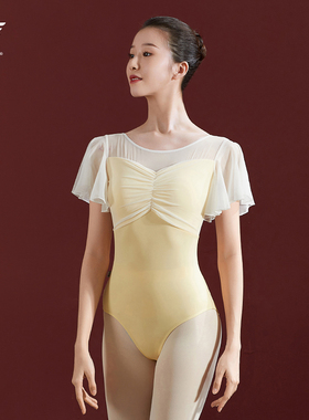 梵之舞芭蕾体服中国舞蹈练功服连体体操基训形体服成人艺考小飞袖