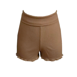 梵之舞芭蕾舞蹈三分裤练功短裤形体训练平角裤高腰翻边可折叠腰围