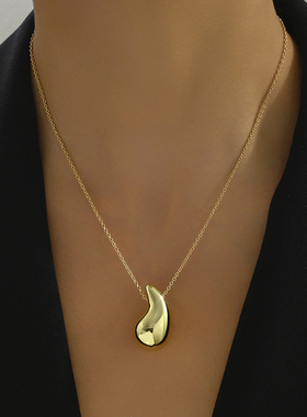 时尚个性简约金色几何项坠