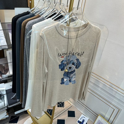 软糯圆领羊毛打底衫2025新款女士秋冬季修身爆款加绒加厚t恤内搭