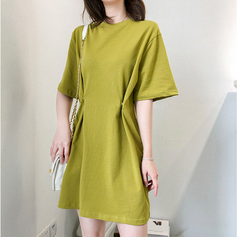 裙子女夏2019新款短袖t恤显瘦收腰连衣裙仙女超仙甜美森系上衣服|ruв категории Женская одежда, платье - от Buy2taobao.com для оказания профессиональной услуги покупки агента Taobao