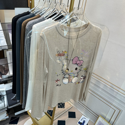 软糯圆领羊毛打底衫2025新款女士秋冬季修身爆款加绒加厚t恤内搭