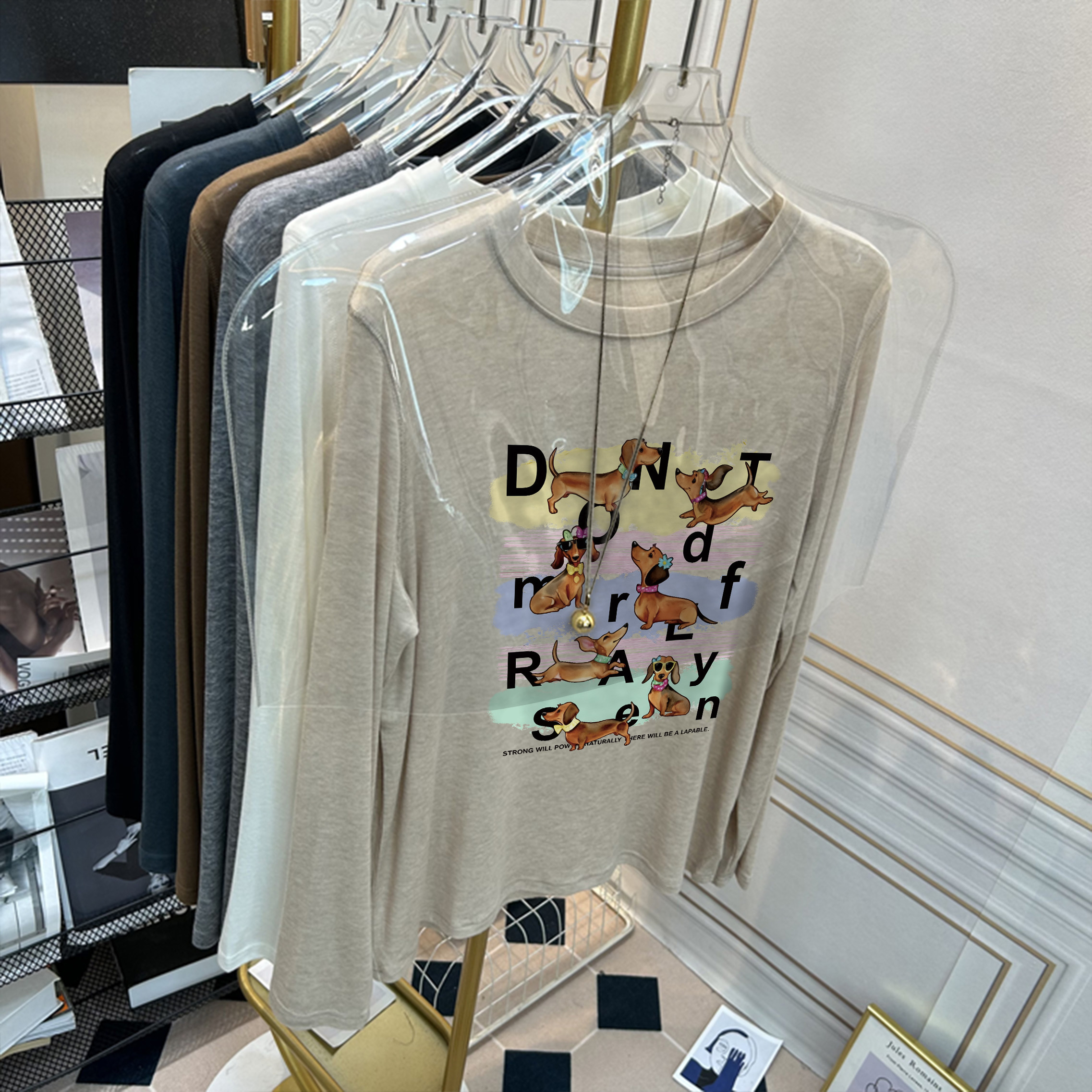 软糯圆领羊毛打底衫2025新款女士秋冬季修身爆款加绒加厚t恤内搭