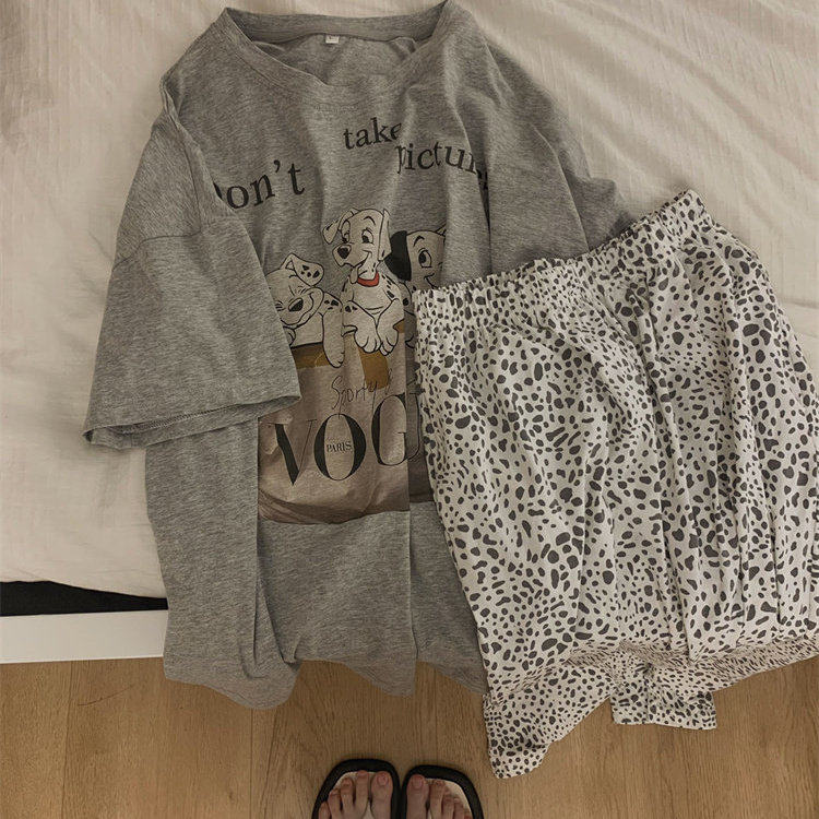 日系复古印花小狗纯棉短袖t恤女夏季宽松chic港风半袖体恤上衣服,女装/女士精品,T恤,淘宝优惠券,粉丝福利购,淘宝优惠卷