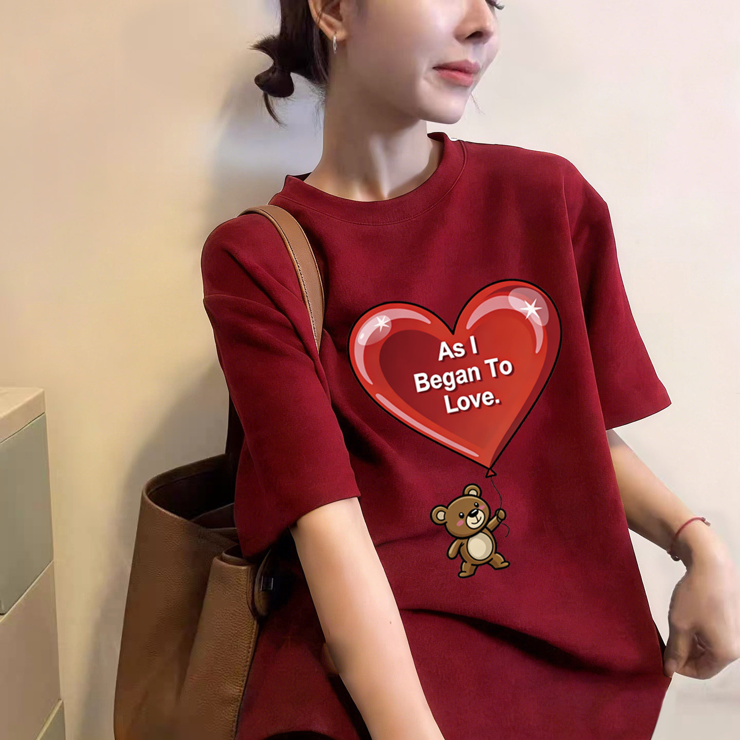 2026春季红色新年磨毛加厚宽松短袖T恤女韩版减龄百搭打底衫上衣,女装/女士精品,T恤,淘宝优惠券,粉丝福利购,淘宝优惠卷