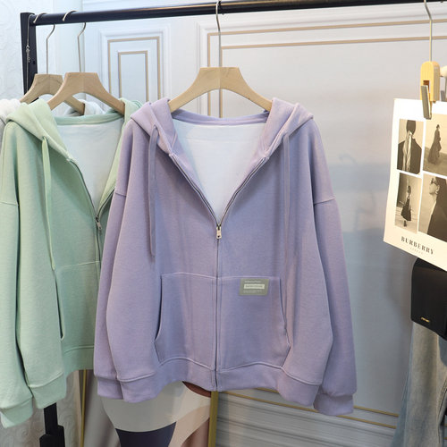 潮连帽拉链开衫网红ins宽松