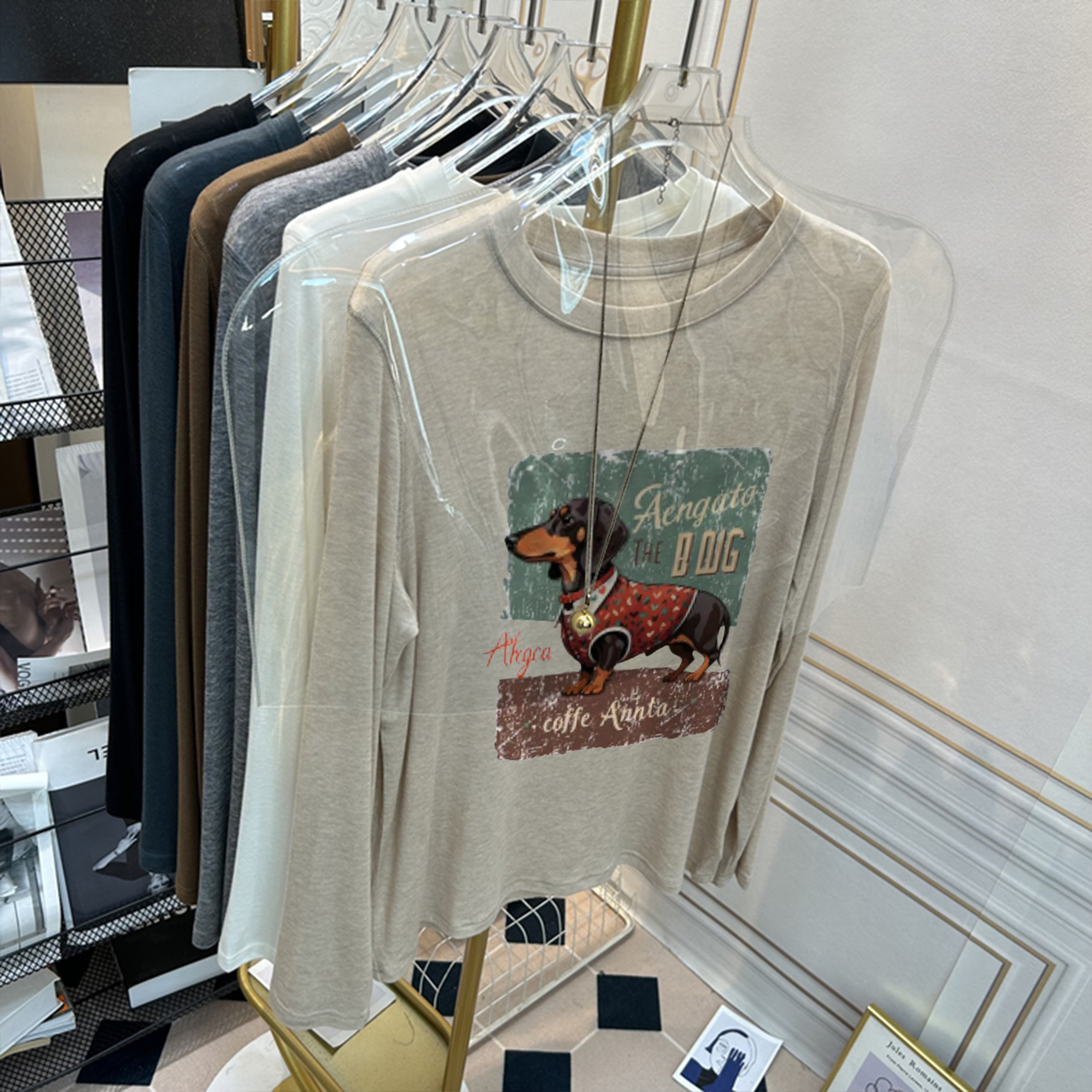 软糯圆领羊毛打底衫2025新款女士秋冬季修身爆款加绒加厚t恤内搭