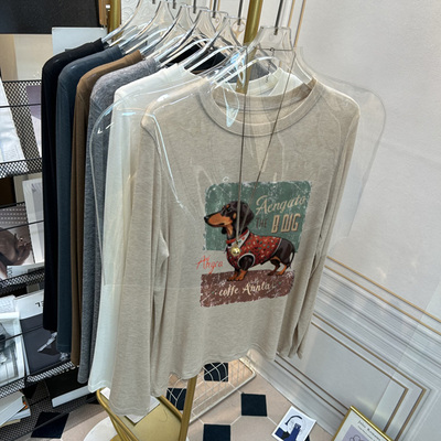 软糯圆领羊毛打底衫2025新款女士秋冬季修身爆款加绒加厚t恤内搭