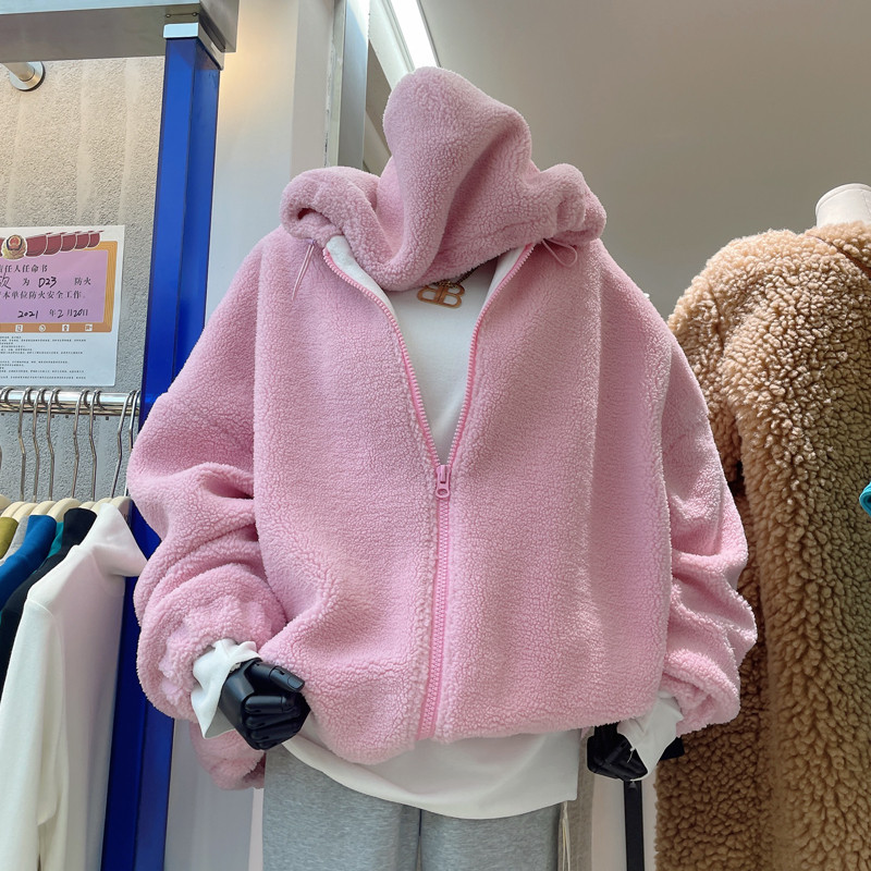 xixi韩国东大门秋冬拉裢毛毛外套