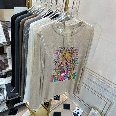 软糯圆领羊毛打底衫2025新款女士秋冬季修身爆款加绒加厚t恤内搭