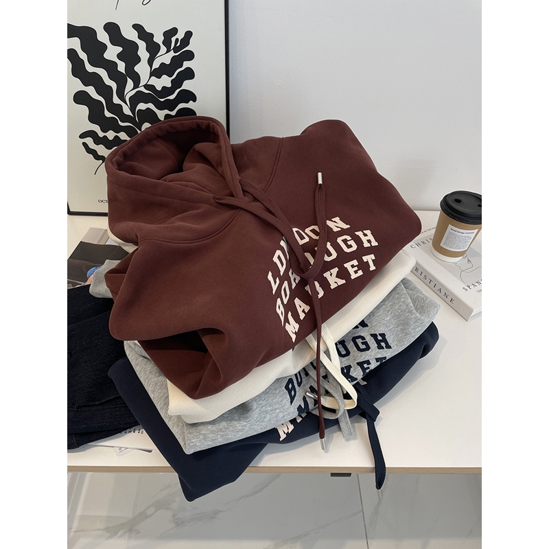 美式宽松显白植绒字母加厚休闲帽