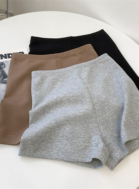 高腰弹力搭配短裤女可外穿可内搭纯色修身显瘦运动热裤瑜伽短裤潮