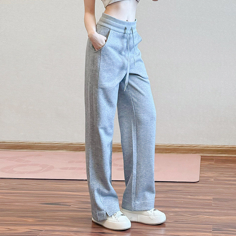 灰色运动长裤女2025秋冬新款大码宽松阔腿显瘦跑步瑜伽健身裤,运动服/休闲服装,运动长裤,淘宝优惠券,粉丝福利购,淘宝优惠卷