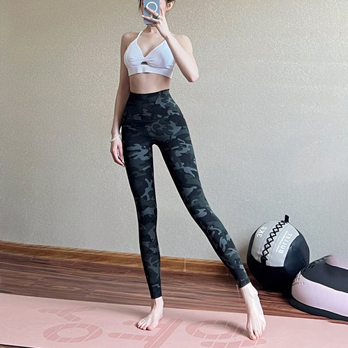 普拉提高强压瑜伽裤女外穿训练运动裤高腰蜜桃提臀健身裤秋季新款