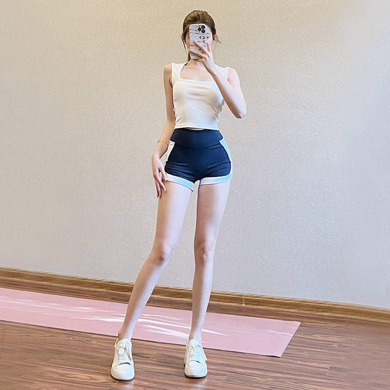 高腰提臀欧美外穿短裤瑜伽裤