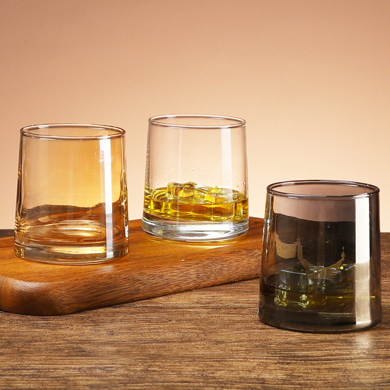 家用北欧ins透明厚底玻璃杯