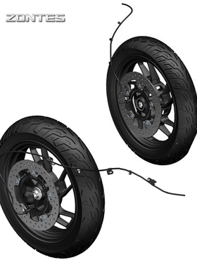 适用升仕ZT150M ZT150D踏板摩托前后真空轮胎铝轮车圈钢圈碟刹盘