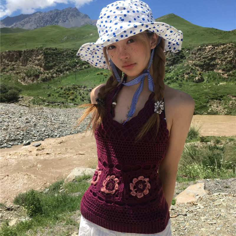 福利款 复古优雅波点出游度假宽边大头围显脸小百搭遮阳帽渔夫帽