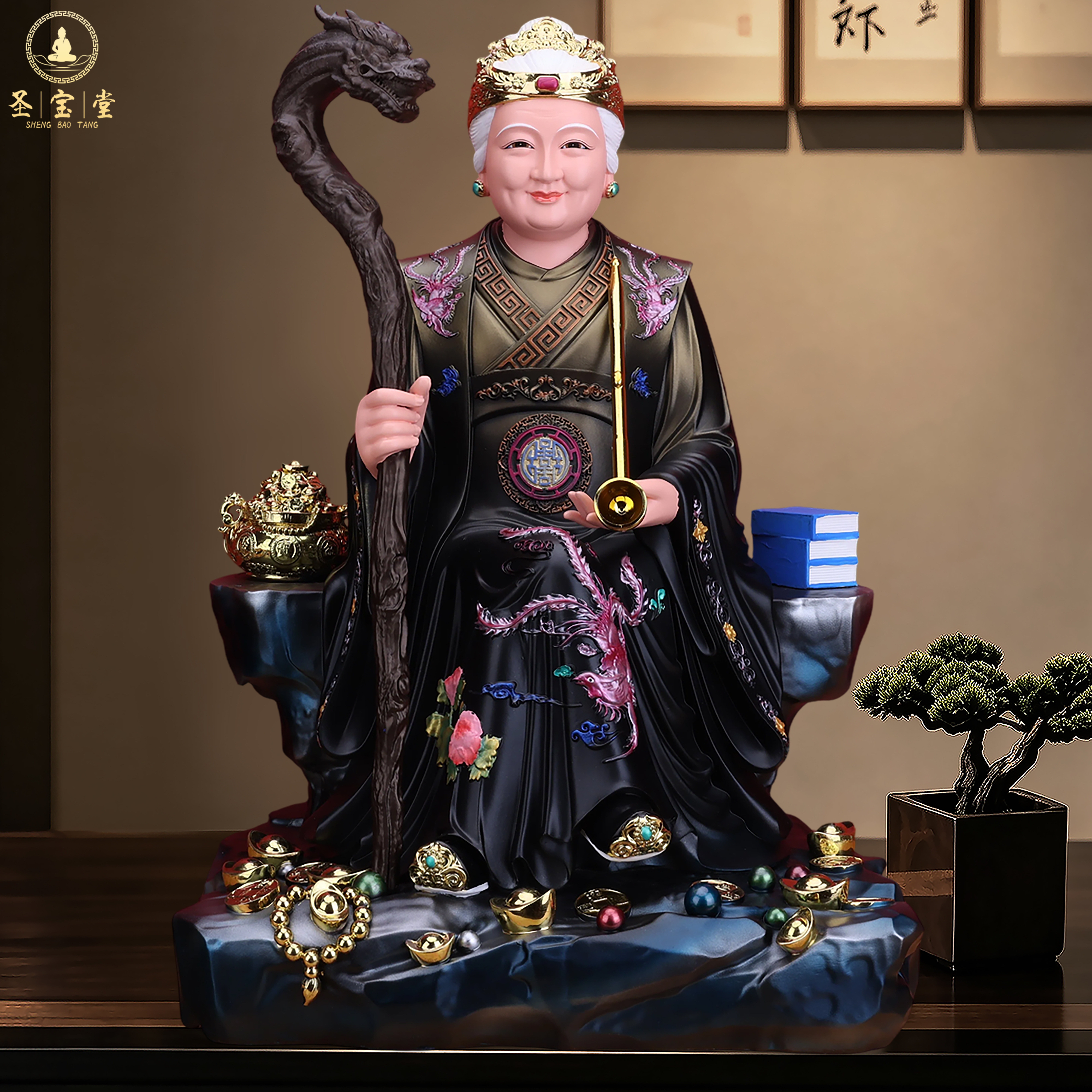 黑老太神像黑妈妈像体东北铁刹山家用堂口供奉树脂摆件真身黑姥姥
