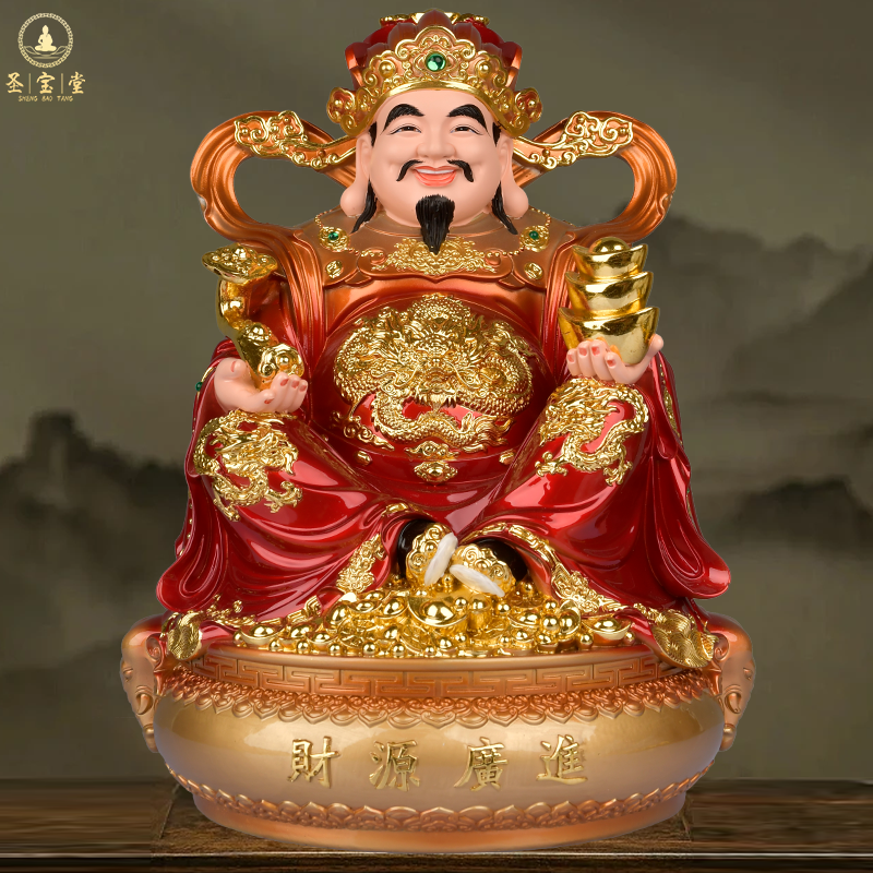 财神爷神像文财神像体公司商铺开业招财摆件财神范蠡家用供奉聚宝