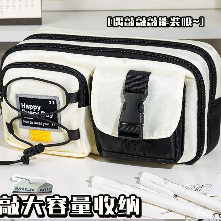 工装风耐脏笔袋ins风小众