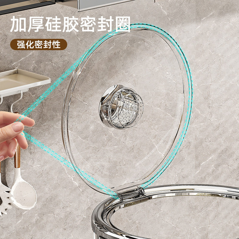 家用翻盖米桶透明防虫防