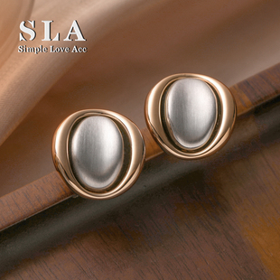 Love 高级感耳环女潮撞色新品 Acc私家 时尚 赫本风2025新款 Simple