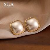 Simple 潮流几何珍珠高级感银针耳环女 2025年新款 Love Acc私家