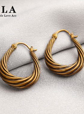 Simple Love Acc私家   法式复古高级感麻花轻奢水滴原创耳环女潮