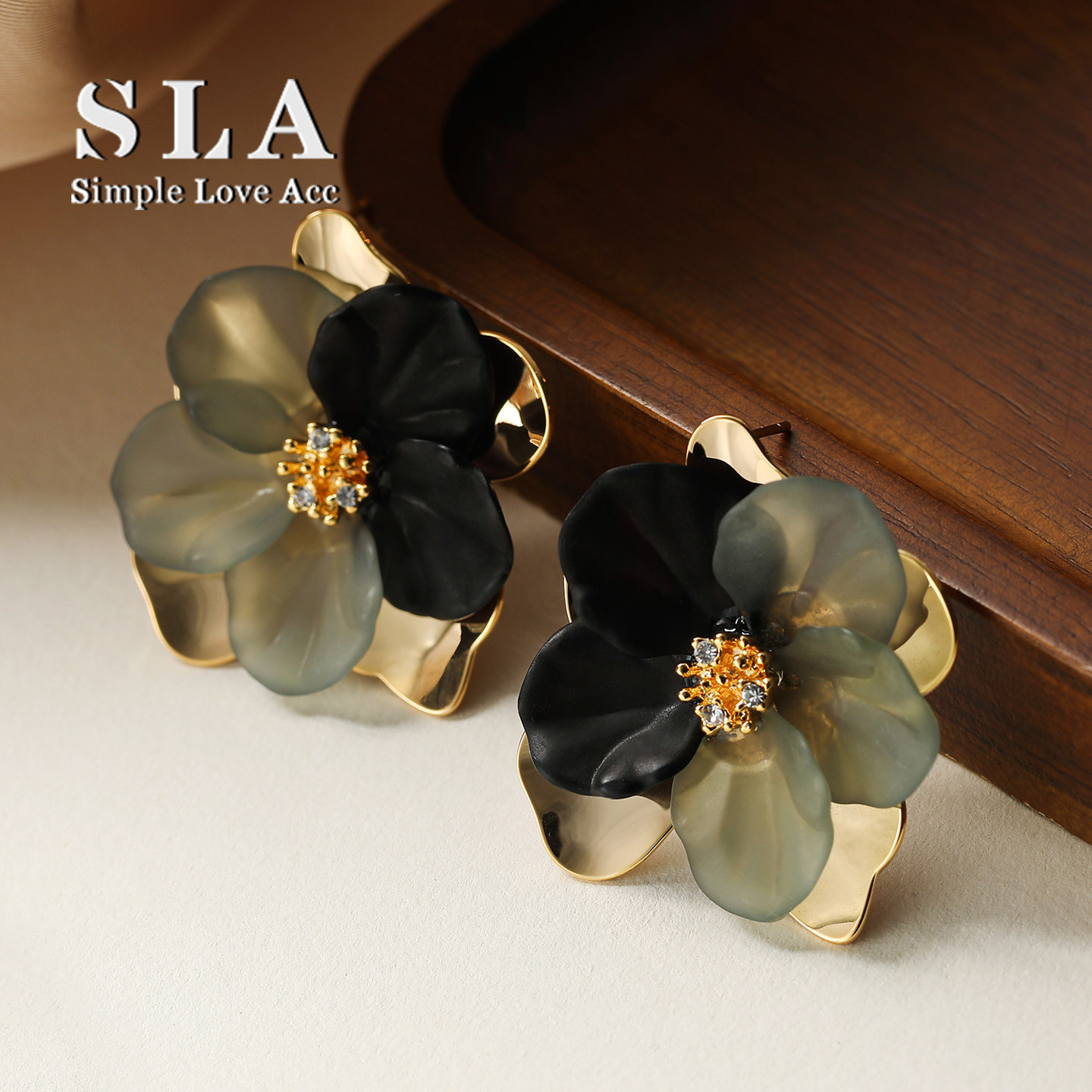 SimpleLoveAcc花朵银针耳环图片