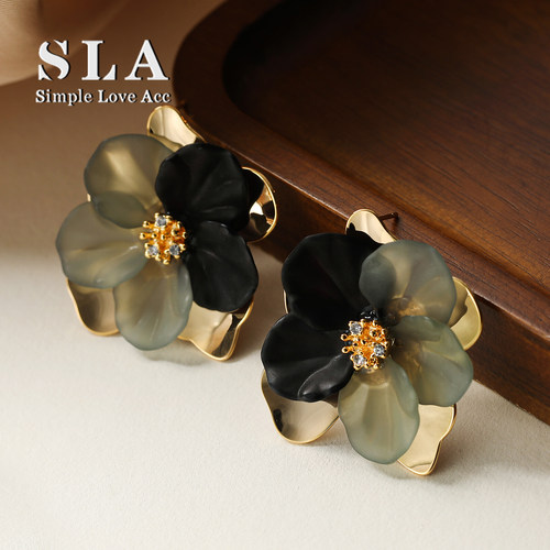 SimpleLoveAcc花朵银针耳环