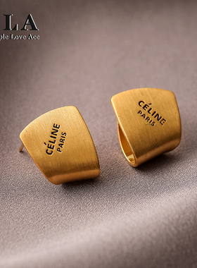 Simple Love Acc私家  美拉德光不规则设计拉丝工艺银针耳环女