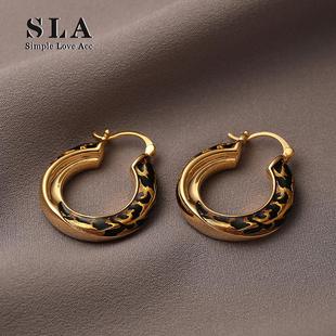 2025年新款 Acc私家 独特设计珐琅高级感原创耳环女 Love Simple