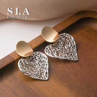 编制型小众设计时尚 2025年新款 八折 银针耳环女潮 新品