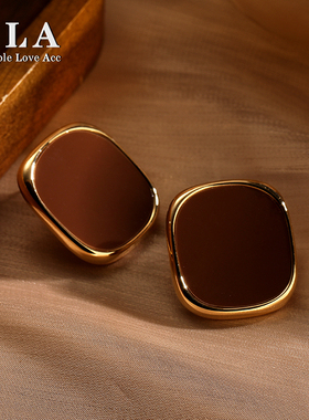 Simple Love Acc私家 法式滴釉高级感爆款轻奢独特银针耳环女