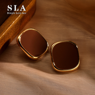 滴釉高级感爆款 Simple 法式 Acc私家 轻奢独特银针耳环女 Love