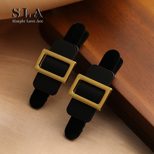 百搭时尚 Simple 简约法式 Acc私家 发饰双G高级感发夹女一对 Love