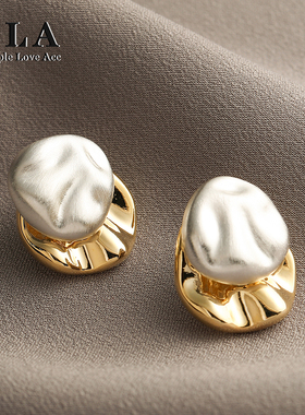 Simple Love Acc私家 欧美夸张个性设计感轻奢时尚百搭银针耳环女