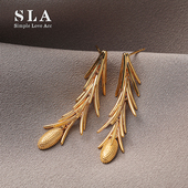 Love Acc私家 长款 Simple 树叶流苏高级感个性 轻奢银针耳环女