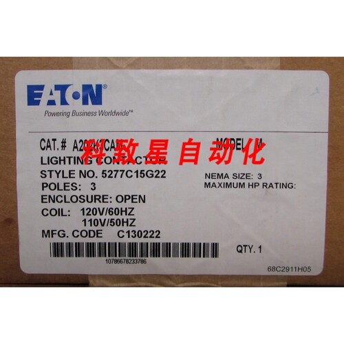 工业配件A202K3CAM SZE 3 型号M 照明接触器5277C15G22
