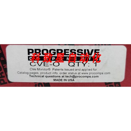 工业配件PROGRESSIVE COMPONENTS CVE MONITOR OQR2078 CVE-O MOL