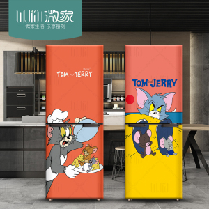 冰箱贴纸 猫和老鼠装饰贴画全贴防水 空调贴自粘创意翻新贴可移除