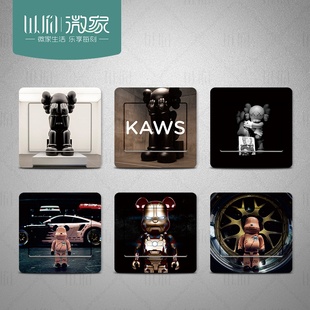 潮牌卡通开关贴插座贴墙贴画贴纸房间装饰墙纸自粘翻新遮污贴防水