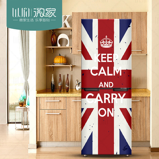 包邮复古冰箱贴创意米字旗装饰可移除冰箱贴纸 空调翻新 冰箱贴膜